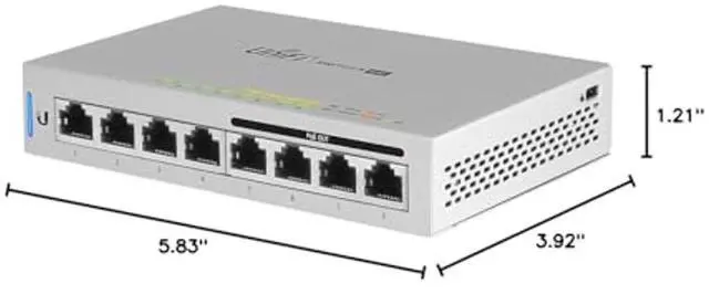 Alt view image 4 of 4 - Ubiquiti UniFi Switch 8 60W (US-8-60W),White