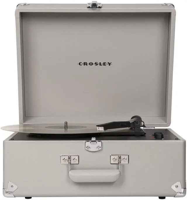 Main image of Crosley CR6253A-GY Anthology Vintage 3-Speed Bluetooth Suitcase Turntable, Gray