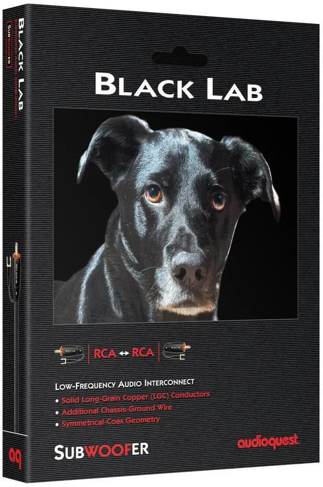 Alt view image 2 of 2 - AudioQuest 2 m Black Lab RCA Cable Black - Audio Cable RCA Copper 2 m