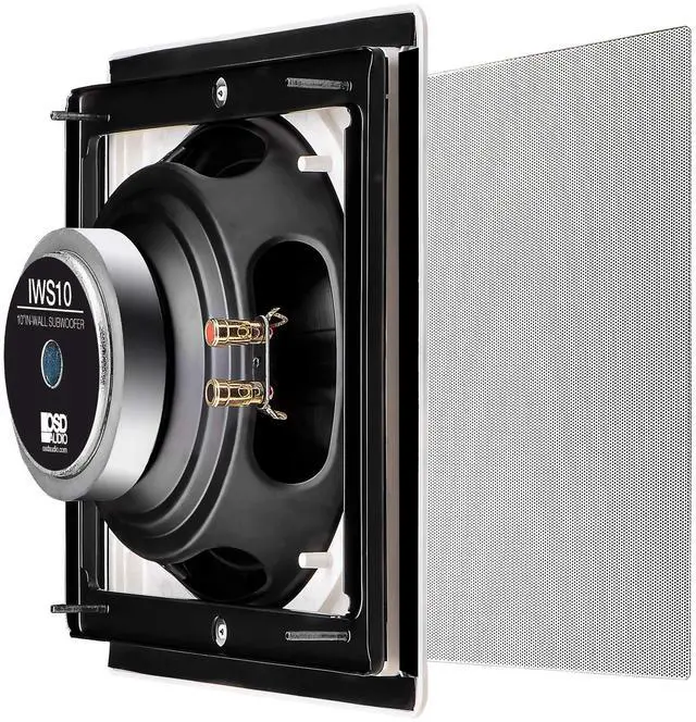 Alt view image 4 of 5 - OSD 10" in Wall Subwoofer 200W Easy Install, Paintable Grill IWS10