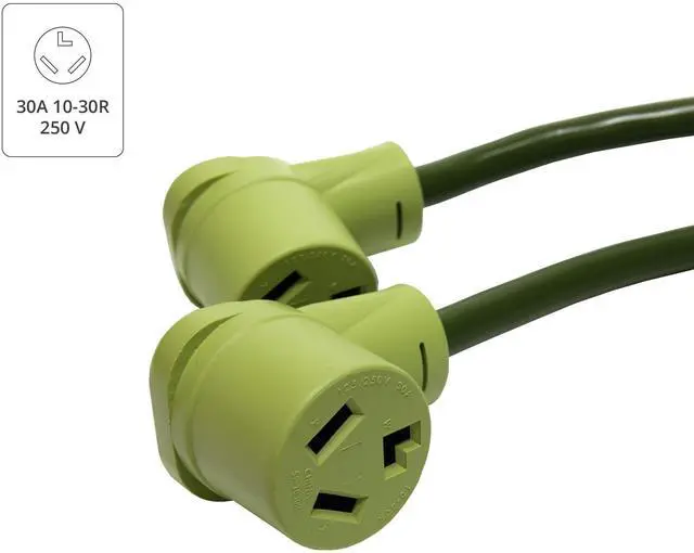 Alt view image 5 of 5 - NemaTech Dryer 3 Prong Splitter, NEMA 10-30P to 10-30R, 10 AWG, 30AMP, 250V and 7,500W Power Splitter for Dryer Outlet and Tesla Electric Vehicle EV Charging Cable (3 ft)