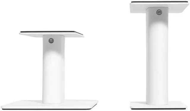 Alt view image 5 of 5 - Kanto SP6HD Desktop Speaker Stands for Medium/Large Bookshelf Speakers & Mid-Size/Full-Size 4-7 Studio Monitors | 6" Tall | White | Pair