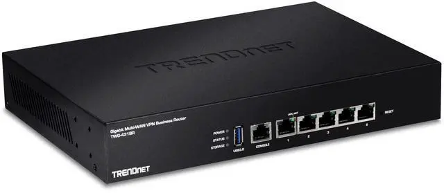 Main image of TRENDnet Gigabit Multi-WAN VPN Business Router, TWG-431BR, 5 x Gigabit Ports, 1 x Console Port, QoS, Inter-VLAN Routing, Dynamic Routing, Load-Balancing, High Availability, Online Firmware Updates