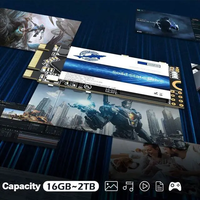 Alt view image 4 of 5 - Dogfish SSD M.2 2242 250GB Unidad De Estado S?ido Incorporada Height PC Unit?a Stato Solido Integrata Interno MLC Desktop Laptop Hard Drive Disk m2(M.2 2242 250GB)