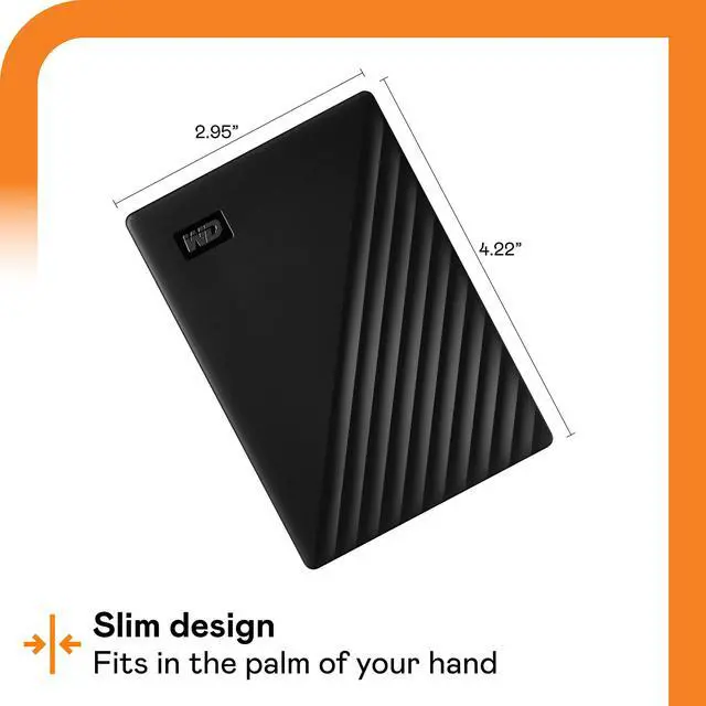 Alt view image 3 of 5 - WD 5TB My Passport, Portable External Hard Drive, Black, backup software with defense against ransomware, and password protection, USB 3.1/USB 3.0 compatible - WDBPKJ0050BBK-WESN
