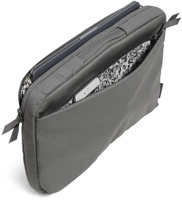 Alt view image 2 of 4 - Vera Bradley Women's Cotton Laptop Organizer, Galaxy Gray - Recycled Cotton, One Size