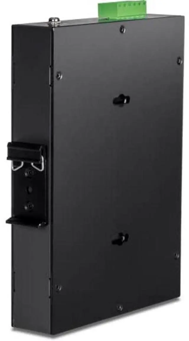 Alt view image 4 of 5 - TRENDnet 5-Port Industrial Gigabit PoE+ Switch, Wide Temperature Range -20°  65°C (-4°  149°F), DIN-Rail Switch, 50-55V DC, 4 x Gigabit PoE+ Ports, 1 x Gigabit SFP Slot, TI-PGM541, Black