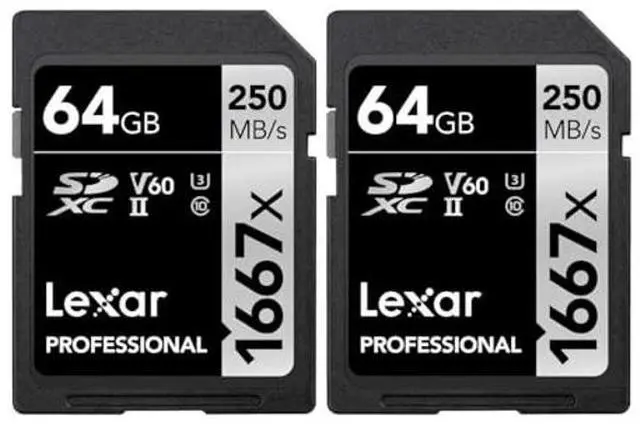 Main image of Lexar Professional 64GB 1667x UHS-II SDXC Memory Card (2-Pack)
