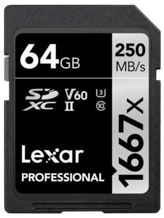 Alt view image 3 of 4 - Lexar Professional 64GB 1667x UHS-II SDXC Memory Card (2-Pack)