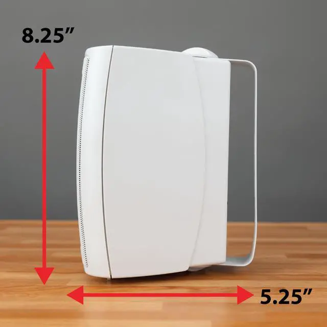 Alt view image 5 of 5 - Dual Electronics LU43PW 4" 3-Way High Performance Outdoor Indoor Wired Speakers | Effortless Set Up | Home, Pool, Patio, Garage Use | Weather Resistant | Expansive Stereo Sound Coverage | White