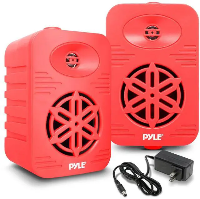 Main image of PyleUsa Bluetooth Indoor Outdoor Speakers Pair - 300 Watt Dual Waterproof 4 2-Way Full Range Speaker System w/ 1/2 High Compliance Polymer Tweeter Home,Boat, Marine,Deck, Patio,Poolside - PDWRBT46RD