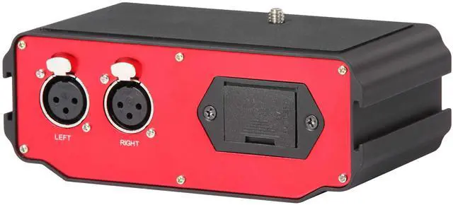 Alt view image 2 of 5 - Saramonic SR-AX107 2 Channel Transformer XLR Audio Adapter with Phantom Power & Monitor (Red/Black), AX-107