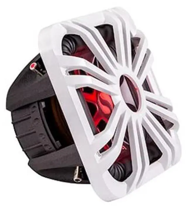 Alt view image 3 of 5 - Kicker 10-inch (25cm) Square Subwoofer Grille for 11S10L7,LED, White