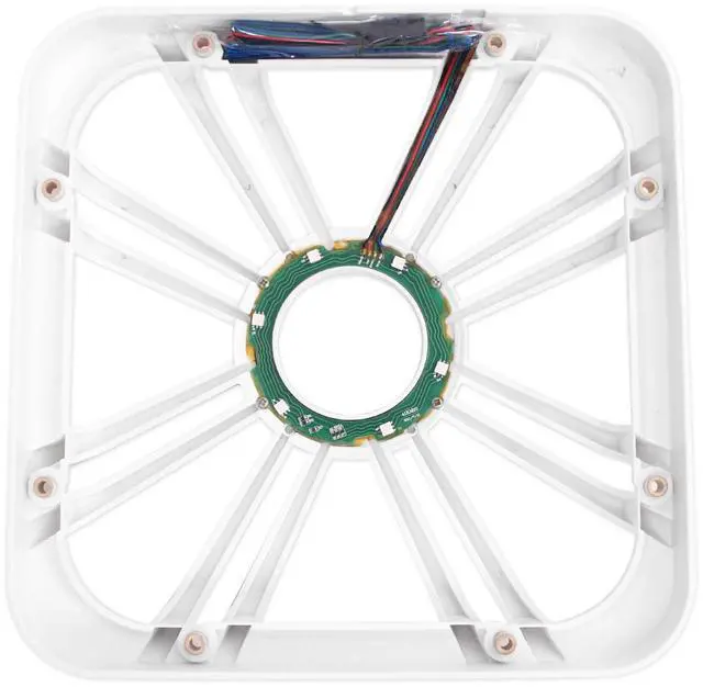 Alt view image 4 of 5 - Kicker 10-inch (25cm) Square Subwoofer Grille for 11S10L7,LED, White