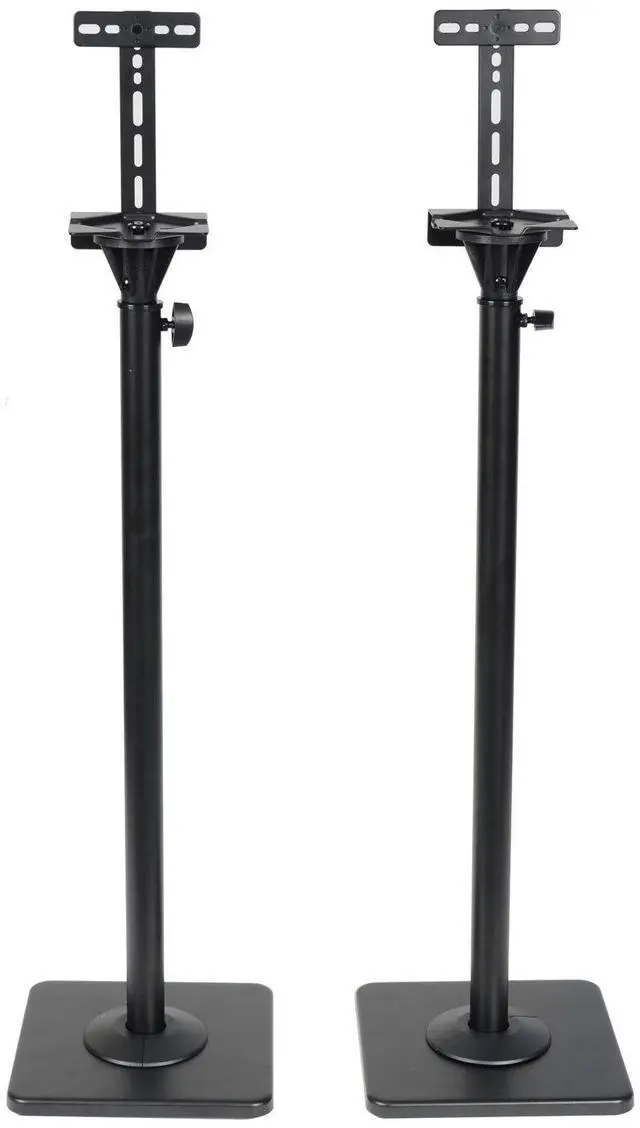 Main image of VideoSecu One Pair Height Adjustable Speaker Stands Mount Floor Stands Surround Sound Satellite Small Bookshelf Speakers Stand MS08B DA8