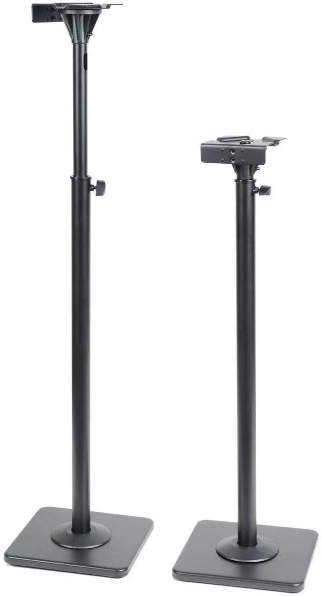 Alt view image 5 of 5 - VideoSecu One Pair Height Adjustable Speaker Stands Mount Floor Stands Surround Sound Satellite Small Bookshelf Speakers Stand MS08B DA8