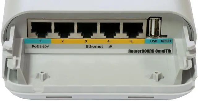 Alt view image 2 of 5 - Mikrotik OmniTIK UPA-5HnD Weatherproof Outdoor AP with Dual-Polarized Omni Antennas
