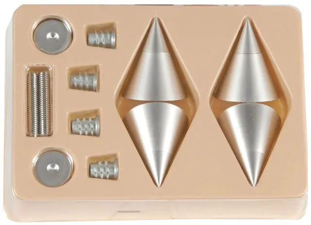 Alt view image 3 of 3 - Dayton Audio DSS4-SN Satin Nickel Speaker Spike Set 4 Pcs.