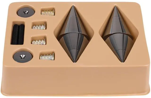 Alt view image 2 of 5 - Dayton Audio DSS4-BC Black Chrome Speaker Spike Set 4 Pcs.