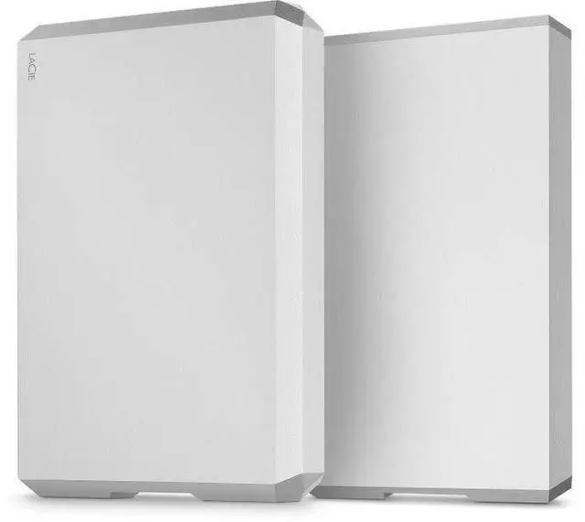 Alt view image 2 of 5 - LaCie Mobile Drive, 2 TB , External Hard Drive HDD  Moon Silver, USB-C USB 3.0, With Rescue Services (STHG2000400)