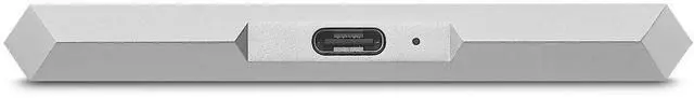 Alt view image 3 of 5 - LaCie Mobile Drive, 2 TB , External Hard Drive HDD  Moon Silver, USB-C USB 3.0, With Rescue Services (STHG2000400)