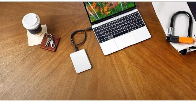 Alt view image 5 of 5 - LaCie Mobile Drive, 2 TB , External Hard Drive HDD  Moon Silver, USB-C USB 3.0, With Rescue Services (STHG2000400)