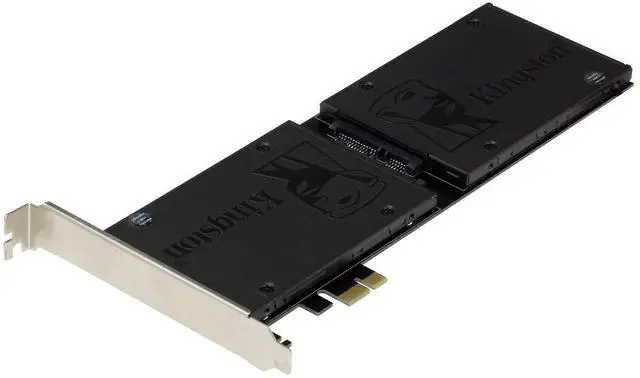 Alt view image 3 of 5 - Sedna PCI Express (PCIe) Dual 2.5 Inch SATA III (6G) SSD Adapter - Extended Single Side SSD Version (Built-in Power Circuit, No SATA Power Connector, Ideal for Mac)