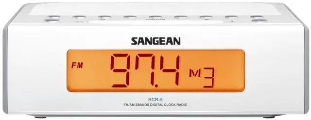 Main image of Sangean RCR-5 Digital AM/FM Clock Radio, White