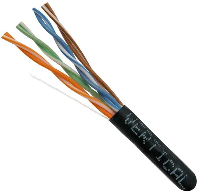 Alt view image 3 of 5 - Vertical Cable Cat5e, 350 MHz, UTP, 24AWG, 8C Solid Bare Copper, 1000ft, Bulk Ethernet Cable - 151 Series, Black