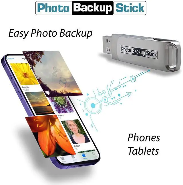 Alt view image 3 of 5 - Photo Backup Stick for Android (128GB) - Back Up Photos and Videos from Android Phones & Tablets