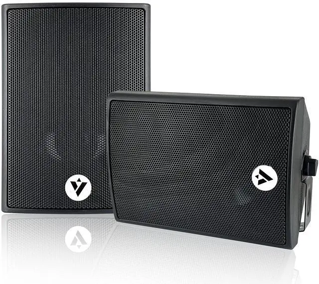 Alt view image 3 of 5 - VOYZ 2-Way Wall Mounted Speakers for Indoor and Outdoor Fun - High Performance 100-Watt Loudspeakers with 4" Polypropylene Cone Woofer for Sleek Sound - Ideal Wired Speakers for Outdoor & Home Theater
