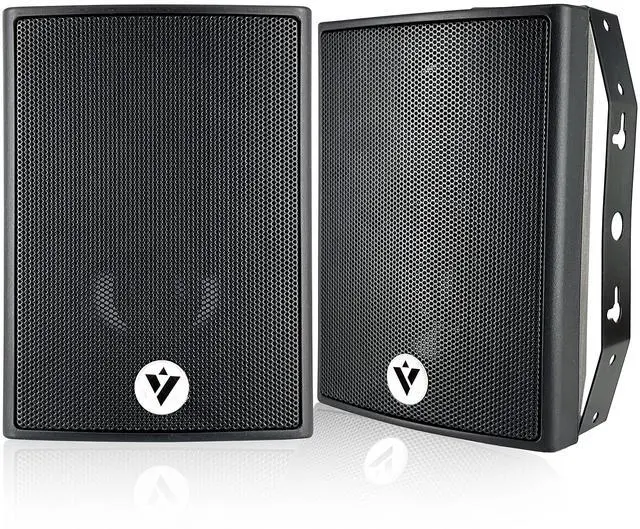 Main image of VOYZ 2-Way Wall Mounted Speakers for Indoor and Outdoor Fun - High Performance 100-Watt Loudspeakers with 4" Polypropylene Cone Woofer for Sleek Sound - Ideal Wired Speakers for Outdoor & Home Theater