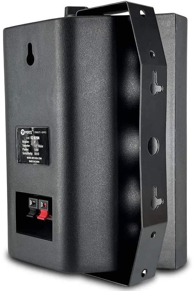 Alt view image 5 of 5 - VOYZ 2-Way Wall Mounted Speakers for Indoor and Outdoor Fun - High Performance 100-Watt Loudspeakers with 4" Polypropylene Cone Woofer for Sleek Sound - Ideal Wired Speakers for Outdoor & Home Theater