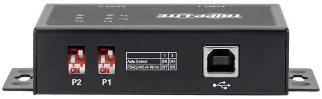 Alt view image 2 of 5 - Tripp Lite 2 Port USB to Serial Adapter, RS-422/RS-485, FTDI with COM Retention, USB-B to DB9 F/M (U208-002-IND)