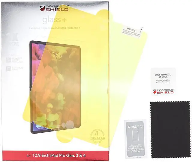 Alt view image 3 of 4 - ZAGG InvisibleShield Glass Plus - Tempered Glass Screen Protector Made For the Apple iPad Pro 12.9 Inch - Clear