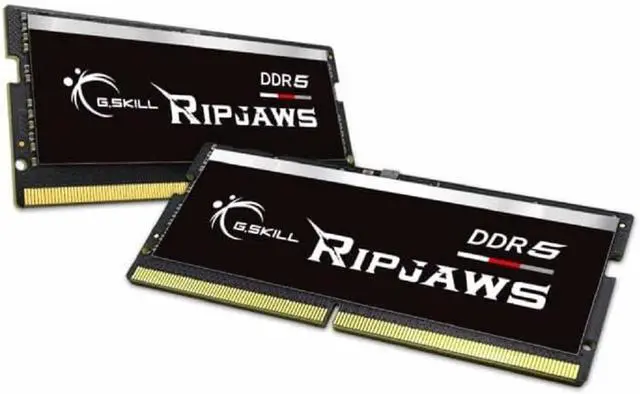 Main image of G.SKILL Ripjaws DDR5 SO-DIMM Series DDR5 RAM 32GB (2x16GB) 5600MT/s CL40-40-40-89 1.10V Unbuffered Non-ECC Notebook/Laptop Memory SODIMM (F5-5600S4040A16GX2-RS)