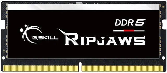 Main image of G.Skill Ripjaws DDR5 SO-DIMM Series DDR5 RAM 32GB (1x32GB) 5600MT/s CL46-45-45-89 1.10V Unbuffered Non-ECC Notebook/Laptop Memory SODIMM (F5-5600S4645A32GX1-RS)