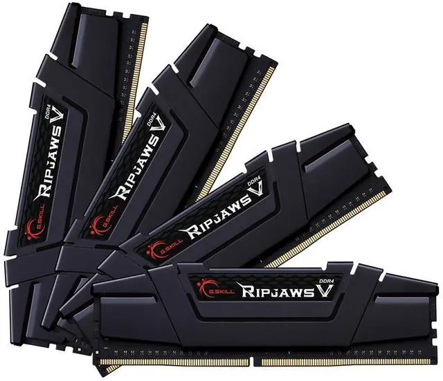 Main image of G.SKILL Ripjaws V Series (XMP) DDR4 RAM 128GB (4x32GB) 3200MT/s CL16-18-18-38 1.35V Intel AMD Desktop Computer Memory UDIMM - Black (F4-3200C16Q-128GVK)