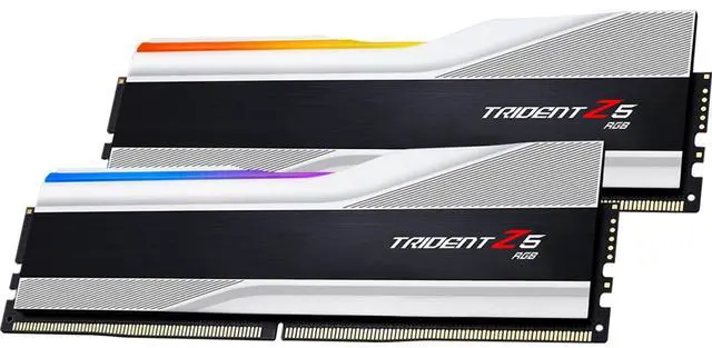 Alt view image 4 of 5 - G.SKILL Trident Z5 RGB Series (Intel XMP 3.0) DDR5 RAM 64GB (2x32GB) 6000MT/s CL30-40-40-96 1.40V Desktop Computer Memory UDIMM - Metallic Silver (F5-6000J3040G32GX2-TZ5RS)