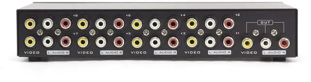 Alt view image 3 of 5 - THE CIMPLE CO Video Switcher, 8-Way A/V Switch, RCA, Retro Game Consoles, 8 Input/1 Output Selector, Composite Audio and Video, Box, Includes Cable, Black