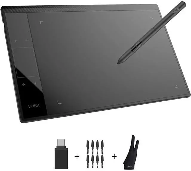 Main image of VEIKK A30 V2 Drawing Tablet 10x6 Inch Graphics Tablet with 8192 Pressure Sensitivity Battery-Free Pen and Touch Pad, 4 Hot Keys Drawing Pad for Computer, Supports Mac Windows Android Linux