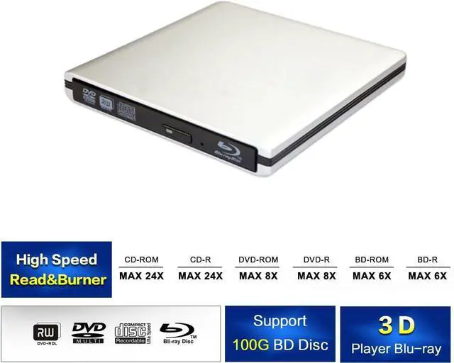 Alt view image 2 of 5 - USB C Type C USB 3.0 External 3D HD Blue ray Player for MacBook pro USB C Blue ray Reader Combo DVD Burner Drive for MacBook Pro MacBook Air iMac All Laptop and Desktop pc