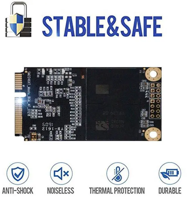 Alt view image 3 of 4 - Dogfish Msata 480GB Internal Solid State Drive Mini Sata SSD Disk Drive High Performance Hard Drive for Desktop Laptop Notebook (MSATA, 480GB)