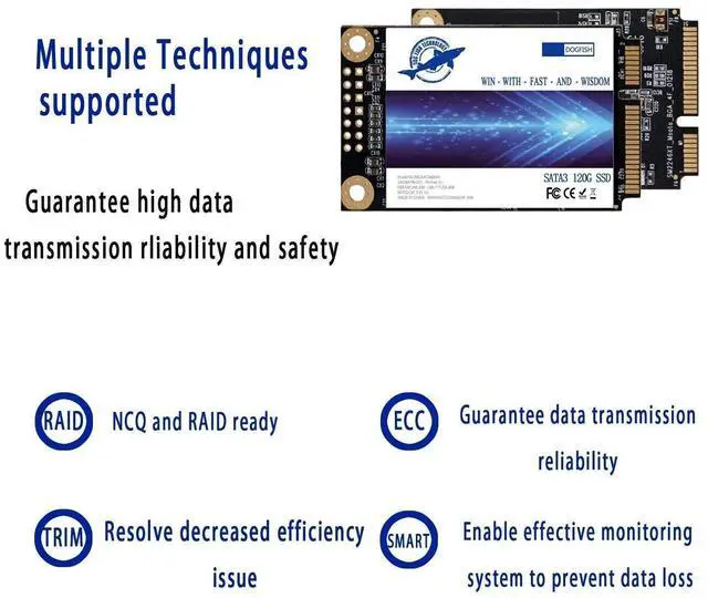 Alt view image 4 of 4 - Dogfish Msata 480GB Internal Solid State Drive Mini Sata SSD Disk Drive High Performance Hard Drive for Desktop Laptop Notebook (MSATA, 480GB)