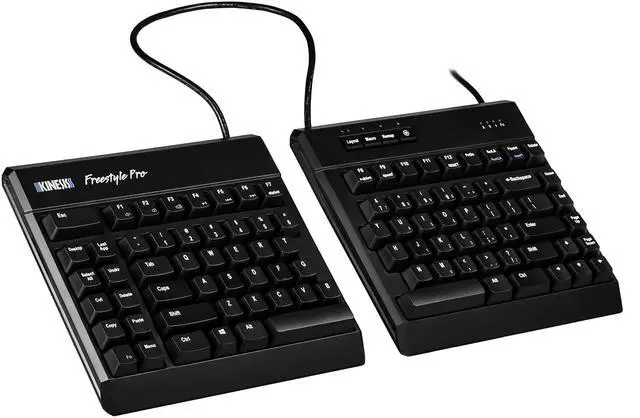 Main image of KINESIS USB Freestyle Pro Ergonomic Split Mechanical Keyboard (Cherry MX Brown Switches) - KB900-brn