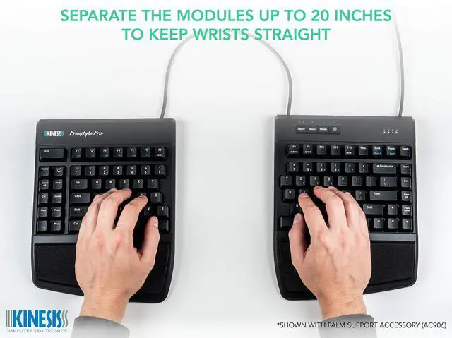 Alt view image 4 of 5 - KINESIS USB Freestyle Pro Ergonomic Split Mechanical Keyboard (Cherry MX Brown Switches) - KB900-brn