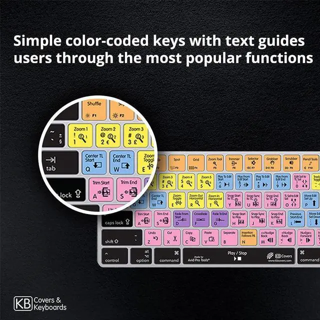 Alt view image 3 of 5 - KB Covers Avid Pro Tools Keyboard Cover Compatible with Wireless Magic Keyboard (2016+) | Ultra Thin Dust Water & Dirt Resistant Silicone Skins