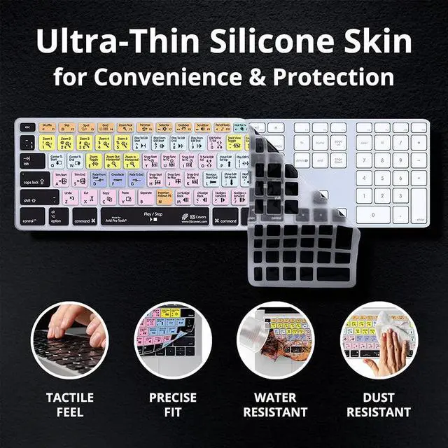 Alt view image 4 of 5 - KB Covers Avid Pro Tools Keyboard Cover Compatible with Wireless Magic Keyboard (2016+) | Ultra Thin Dust Water & Dirt Resistant Silicone Skins