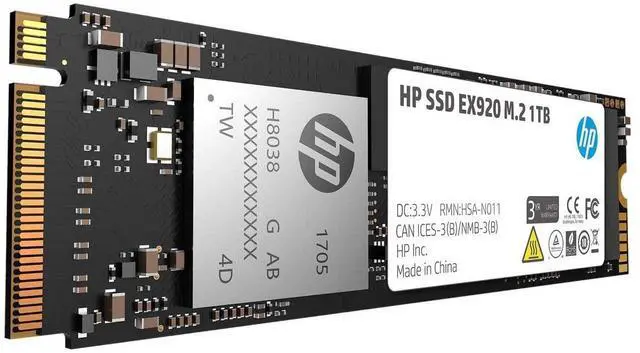 Alt view image 2 of 5 - HP EX920 M.2 1TB PCIe 3.1 X4 Nvme 3D TLC NAND Internal Solid State Drive (SSD) Max 3200 Mbps 2Yy47Aa#ABC