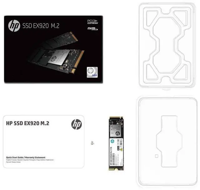 Alt view image 5 of 5 - HP EX920 M.2 1TB PCIe 3.1 X4 Nvme 3D TLC NAND Internal Solid State Drive (SSD) Max 3200 Mbps 2Yy47Aa#ABC